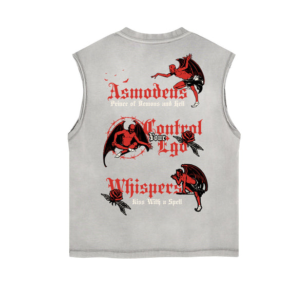 Frayed-Edge Gothic Death Motif Tank