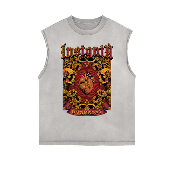 Frayed-Edge Gothic Death Motif Tank