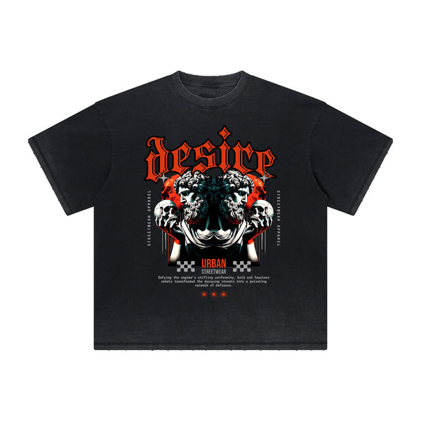 Vintage-Style Frayed Gothic Death Motif Tee
