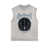 Frayed-Edge Gothic Death Motif Tank