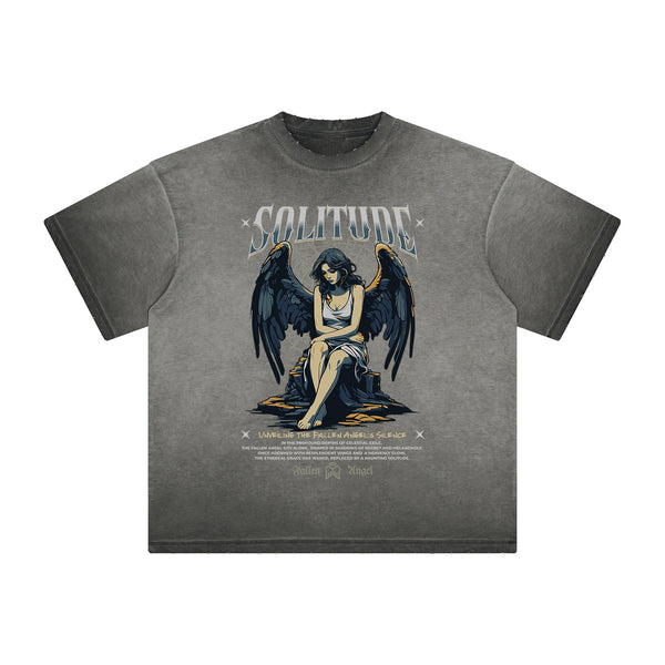 Heavyweight Washed Gothic Death Motif Tee