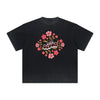 Vintage-Style Frayed Flower Graphic Tee