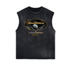 Distressed Flower Graphic Muscle Tank