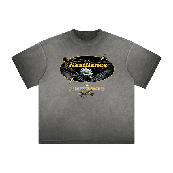 Heavyweight Washed Flower Graphic Tee