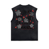 Distressed Flower Graphic Muscle Tank