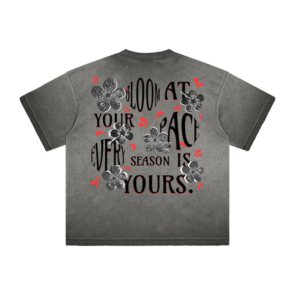 Heavyweight Washed Flower Graphic Tee