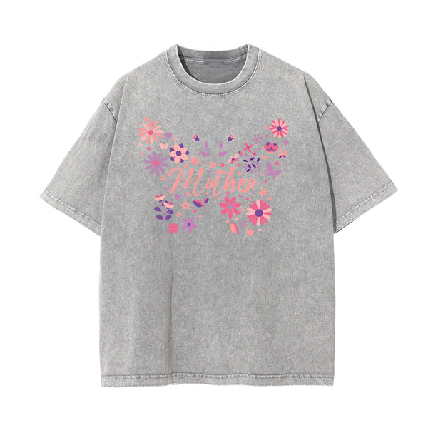 Washed Cotton Flower Graphic Tee