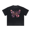 Vintage-Style Frayed Flower Graphic Tee