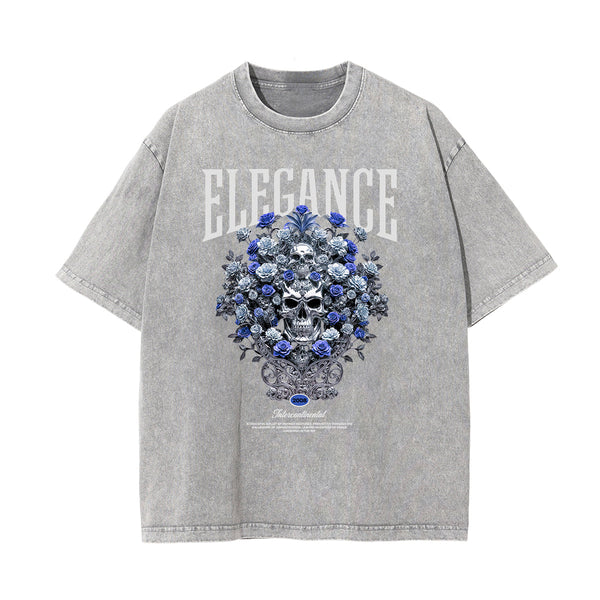 Washed Cotton Flower Graphic Tee