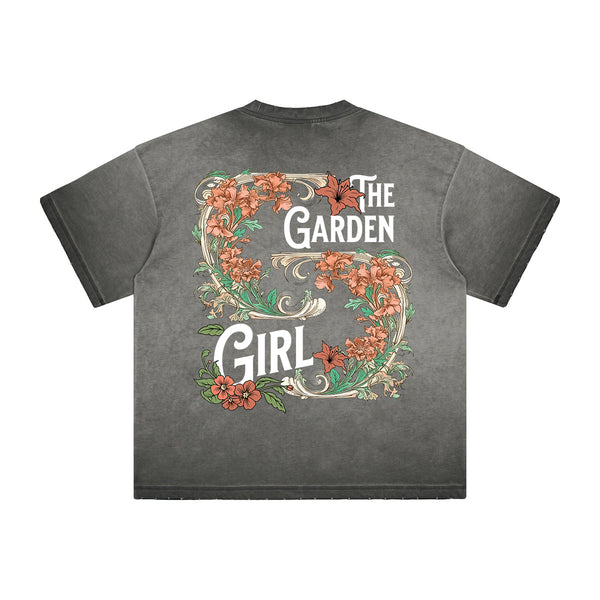 Heavyweight Washed Flower Graphic Tee