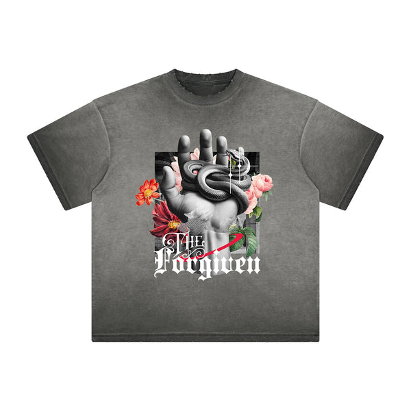 Heavyweight Washed Flower Graphic Tee