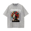 Washed Cotton Flower Graphic Tee