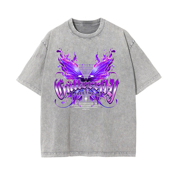 Washed Cotton Flame Graphic Tee