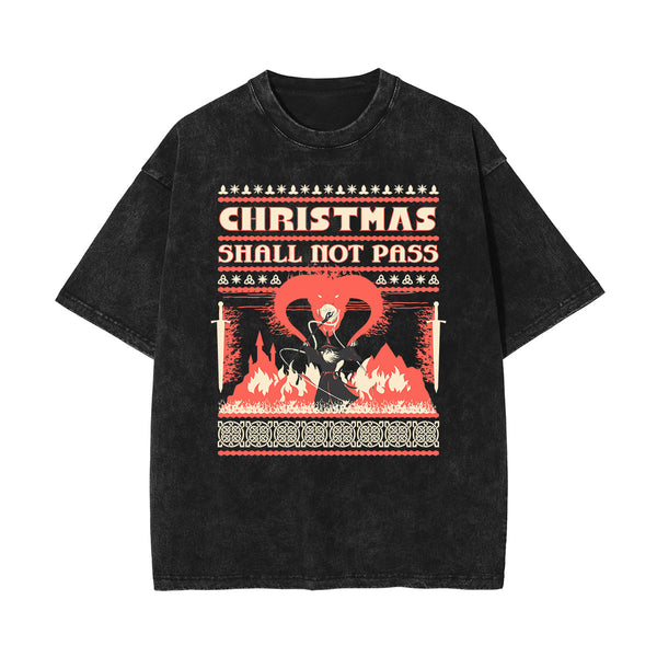 Stone-Washed Flame Graphic T-Shirt