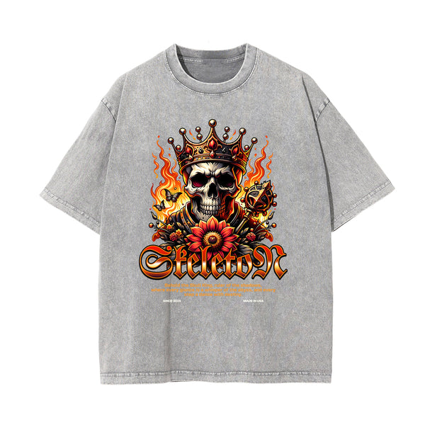 Washed Cotton Flame Graphic Tee