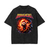 Stone-Washed Flame Graphic T-Shirt