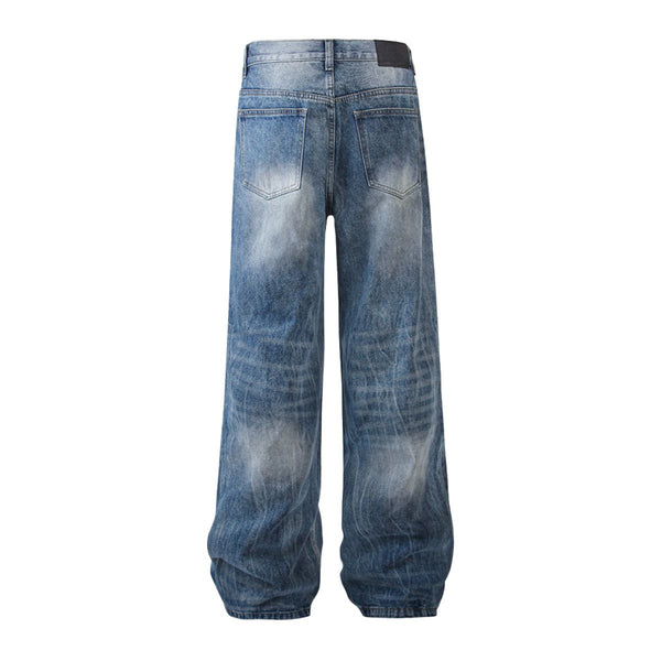 Wrinkle Wash Vintage Loose Jeans