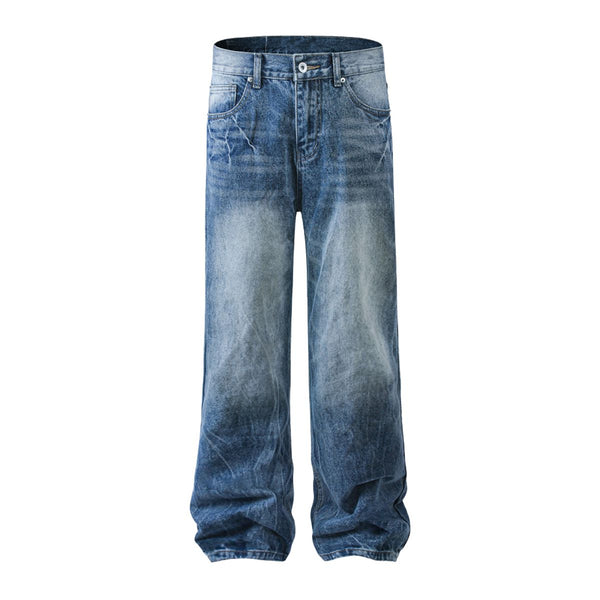 Wrinkle Wash Vintage Loose Jeans