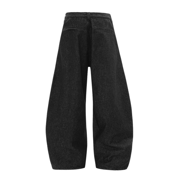 Balloon Fit Wide-Leg Denim Pants