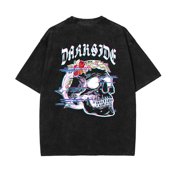 Gothic Skeleton Back Print T Shirt-INNBLAC