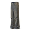 Wrinkle Wash Heavy Ripped Denim Pants