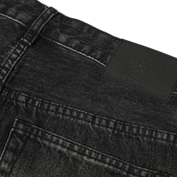 Gradient Fade Knee-Ripped Baggy Jeans