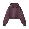 Women's Solid Color Relaxed Cropped Hoodie