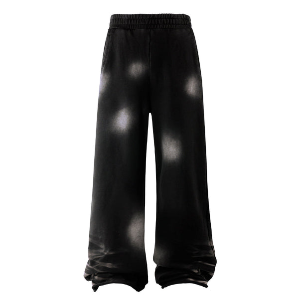 Distressed Spray-Paint Vintage Inspired Cuffed Sweatpants