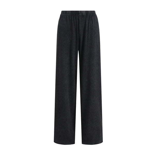 Women's Relaxed Straight Leg Ribbed Trousers