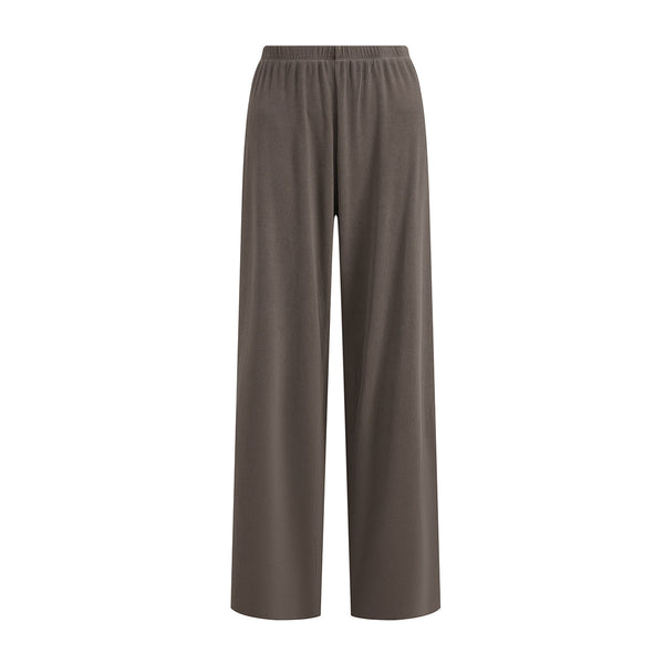 Women's Relaxed Straight Leg Ribbed Trousers
