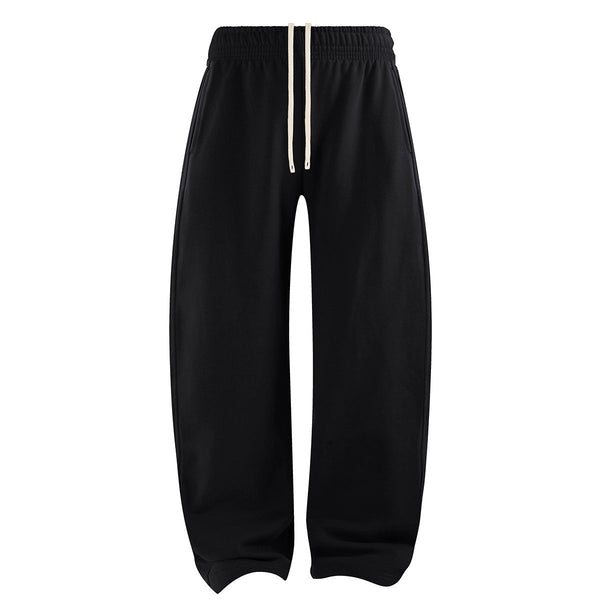 Elastic Drawstring Waist Fleece Jogger Pants