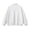 Solid Color Fleece Polo Collar Sweatshirt