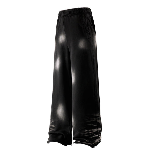 Distressed Spray-Paint Vintage Inspired Cuffed Sweatpants