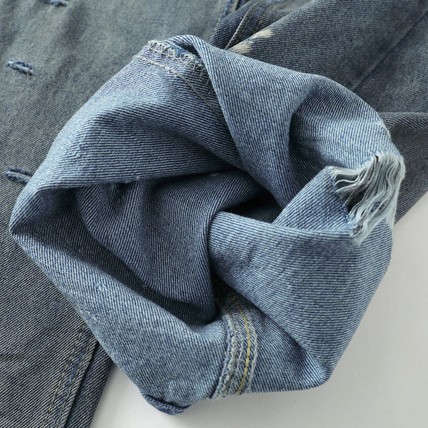 Wrinkle Wash Retro Ripped Baggy Jeans