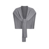 Front Tie Ribbed Knit Shoulder Wrap