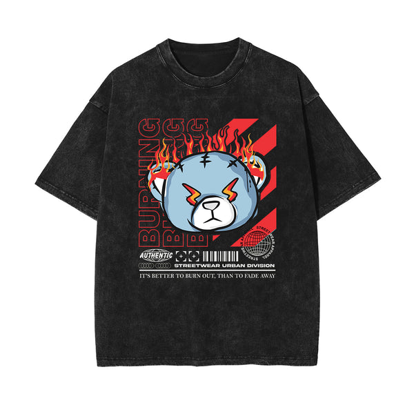 Bear Doll Streetwear Graffiti Tee-INNBLAC