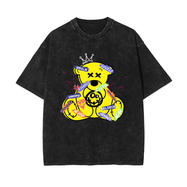 Teddy Bear Urban Streetwear Illustration Tee-INNBLAC