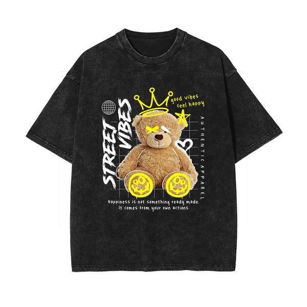 Cute Teddy Bear Urban Streetwear Tee-INNBLAC