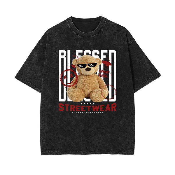 Cute Teddy Bear Urban Streetwear Tee-INNBLAC