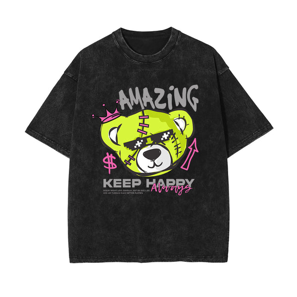 Bear Doll Streetwear Graffiti Tee-INNBLAC