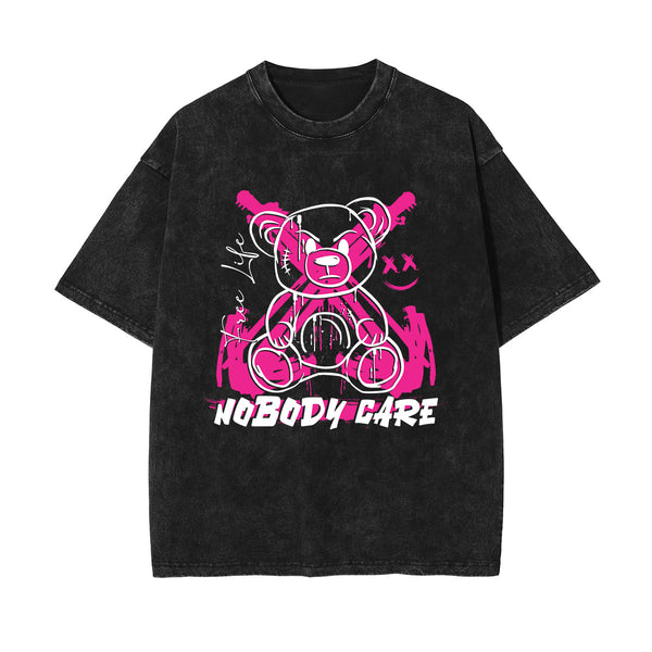 Bear Doll Urban Streetwear Graffiti Tee-INNBLAC