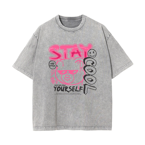 Bear Doll Streetwear Graffiti Tee-INNBLAC