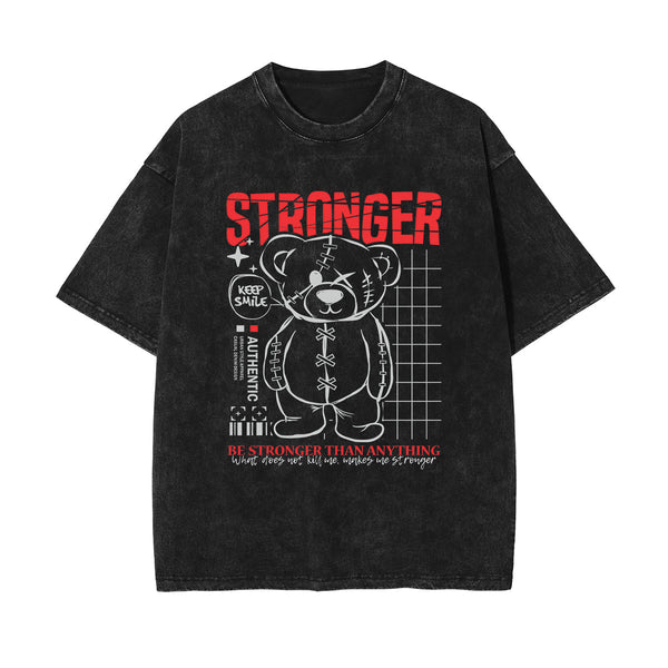 Bear Doll Urban Streetwear Graffiti Tee-INNBLAC