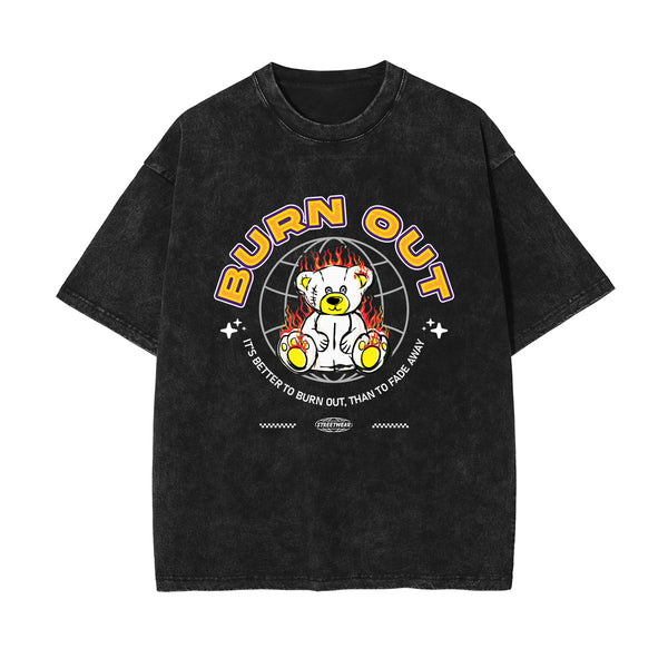 Bear Doll Urban Streetwear Graffiti Tee-INNBLAC