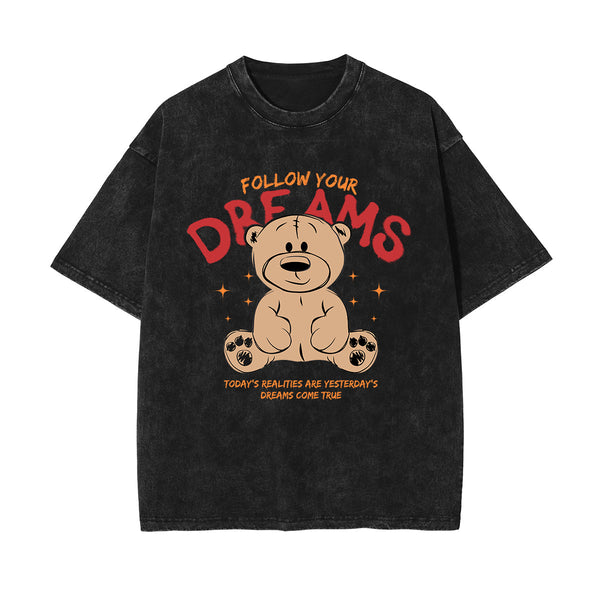 Teddy Bear Urban Streetwear Illustration Tee-INNBLAC