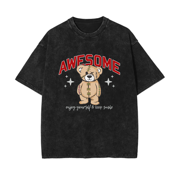 Teddy Bear Urban Streetwear Illustration Tee-INNBLAC