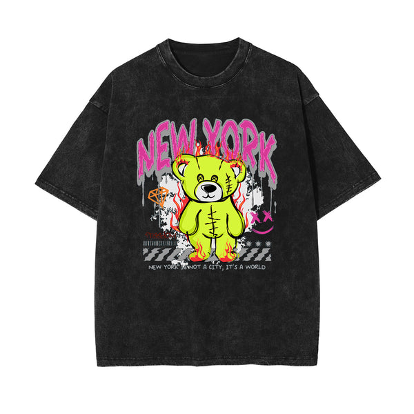 Teddy Bear Urban Streetwear Illustration Tee-INNBLAC