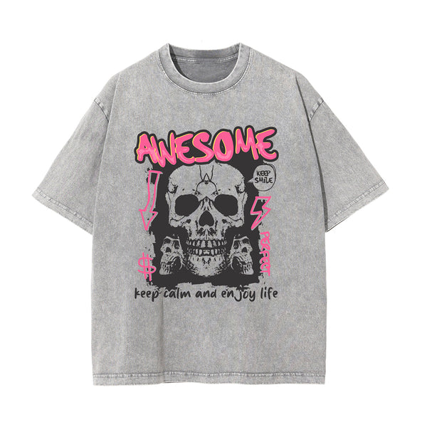 Skull Urban Streetwear Graphic Tee-INNBLAC