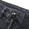 Pearl-Embellished Embroidery Cut-Out Whisker Jeans