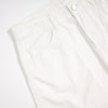 White Cotton Barrel-Leg Trousers